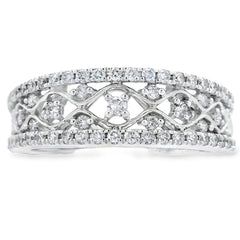 .50ct Diamond Fashion band rings 10KT White Gold