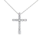 .35ct Diamond Cross Religious Pendant 14KT White Gold