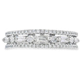 .50ct Diamond Fashion band rings 14KT White Gold