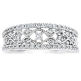 .50ct Diamond Fashion band rings 10KT White Gold