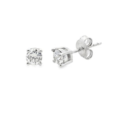 .50ct Lab Grown Diamond Stud Earrings Sterling Silver