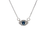 .14ct Sapphire Diamond Fashion Pendants 14KT White Gold