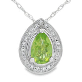 .47ct Peridot Diamond Fashion Pendants 10KT White Gold