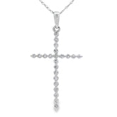 .21ct Diamond Cross Religious Pendant 14KT White Gold