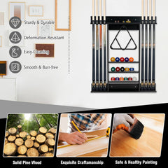 Wall-mounted Billiards Pool Cue Rack Only