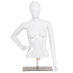 Female Mannequin Torso Adjustable Height with Metal Stand