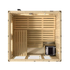 Kohler C1 Luxury Indoor Scandinavian Spruce Home Sauna Kit (SAK60418)
