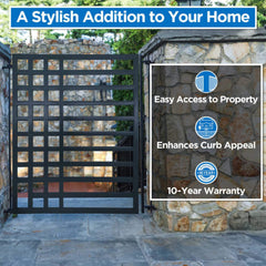 5FT Heavy-Duty Kyiv-Style Powder-Coated Galvanized Steel Pedestrian Gate (SAK45810)