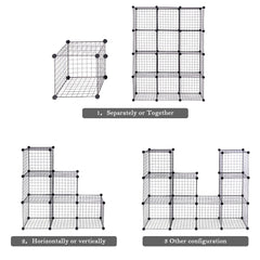 DIY 6 Metal Wire Free Standing Modular Storage Cubes