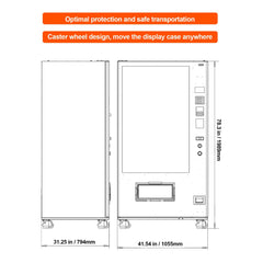 Large 60-Slot Commercial Snack And Drink Refrigerated Combo Vending Machine (SAK58735)