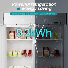 Large Commercial 49 Cu.Ft 2-Door Stainless Steel Reach-In Refrigerator With OmniSmart Temperature Control (SAK54160)