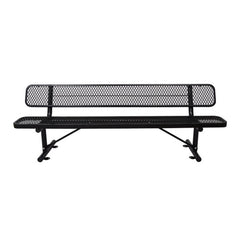 8FT Heavy-Duty Steel Bench With Backrest And Thermoplastic Coating (SAK23567)