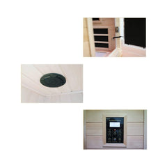 Thermora Luxury 2-Person Hemlock Wood FAR Infrared Sauna Room W/ Glass Door, 1750W (SAK81525)