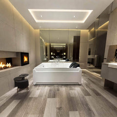 Alora 73-Inch Luxury 2-Person Whirlpool Hydro Massage Jetted Bathtub With Chromatherapy Lights (SAK58620)