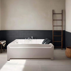 Alora 73-Inch Luxury 2-Person Whirlpool Hydro Massage Jetted Bathtub With Chromatherapy Lights (SAK58620)