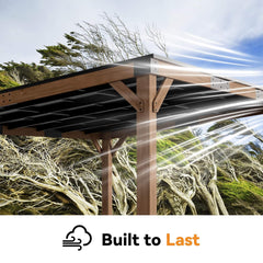 Alora Luxury Modern Cedar Gazebo With Sloped Hardtop Roof (SAK35720)