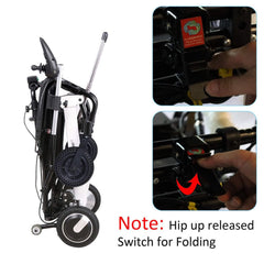 Maidesite 17.5-Inch Wide Seat Lightweight Electric Folding Wheelchair, 500W (SAK33689)