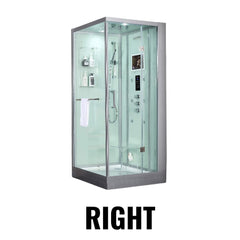Maya Bath Platinum Arrezo Steam Shower With Rainfall Ceiling Shower (SAK75924)