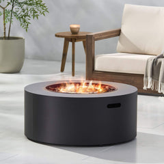 Alora Modern 32-Inch 40K BTU Round Iron Propane Fire Pit (SAK29102)