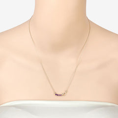 0.24 Carat Genuine Amethyst .925 Sterling Silver Necklace