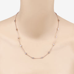 1.62 Carat Genuine Morganite .925 Sterling Silver Necklace
