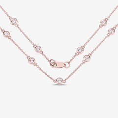 1.62 Carat Genuine Morganite .925 Sterling Silver Necklace