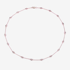 1.62 Carat Genuine Morganite .925 Sterling Silver Necklace