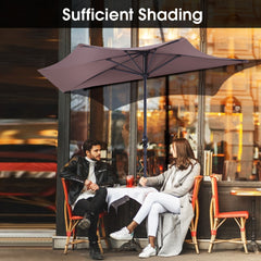 9Ft Patio Bistro Half Round Umbrella