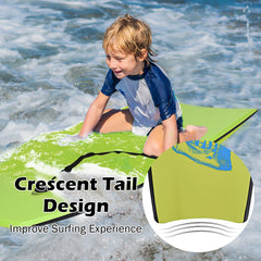 Super Surfing Lightweight Bodyboard with Leash-L