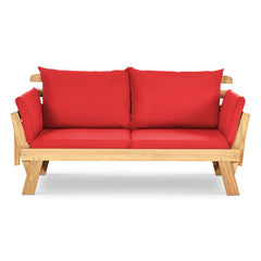 Adjustable Patio Convertible Sofa with Thick Cushion