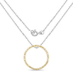 0.30 Carat Genuine Diamond Yellow .925 Sterling Silver Pendant
