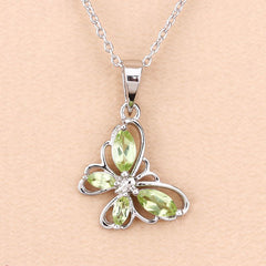 0.64 Carat Genuine Peridot .925 Sterling Silver Pendant