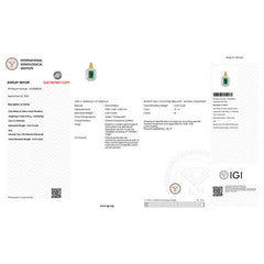 IGI Certified 2.37 Carat Genuine Zambian Emerald and White Diamond 14K Yellow & White Gold Pendant