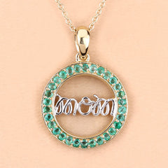 0.54 Carat Genuine Emerald .925 Sterling Silver Pendant
