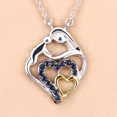 0.28 Carat Genuine Blue Sapphire .925 Sterling Silver Pendant