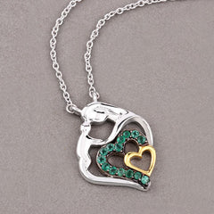 0.24 Carat Genuine Emerald .925 Sterling Silver Pendant