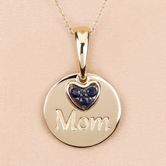 0.20 Carat Genuine Blue Sapphire .925 Sterling Silver Pendant