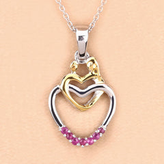 0.14 Carat Genuine Ruby .925 Sterling Silver Pendant