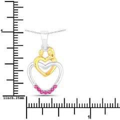 0.14 Carat Genuine Ruby .925 Sterling Silver Pendant