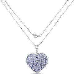 4.86 Carat Genuine Tanzanite .925 Sterling Silver Pendant