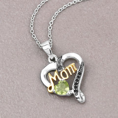 0.49 Carat Genuine Peridot and Black Spinel .925 Sterling Silver Pendant