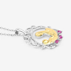 0.14 Carat Genuine Ruby .925 Sterling Silver Pendant