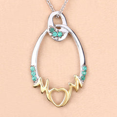 0.15 Carat Genuine Emerald .925 Sterling Silver Pendant