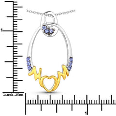 0.18 Carat Genuine Tanzanite .925 Sterling Silver Pendant