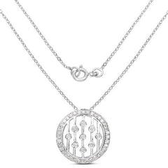 0.53 Carat Genuine White Diamond .925 Sterling Silver Pendant