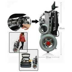 PCMOS WD602 17.5-Inch Heavy-Duty Electric Motorized Lightweight Wheelchair, 250LBS (SAK56491)