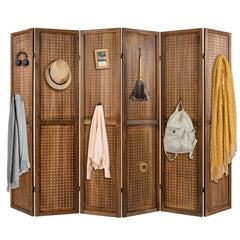 Pegboard Display with 360° Metal Hinges and Solid Wood Frame