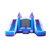 16FT Pink Castle Bounce House Combo With Double Water Slide (SAK84027)