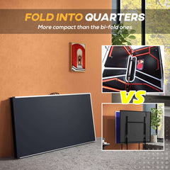 Portable Foldable Full Size Ping Pong Table Tennis Table With Net And Accessories (SAK64929)