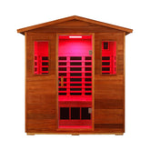Thermora Luxury 3-Person Outdoor Mahogany Full Spectrum Ultra-Low EMF FAR Infrared Sauna With Chromotherapy And Bluetooth Speakers (SAK83460)
